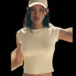 Alo- NWT AUTHENTIC Alosoft Back For More Tee - Candlelight Yellow